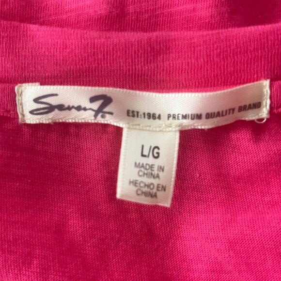 Seven7 Shirt Womens Large Pink Side Gathering New Summer - Picture 7 of 11